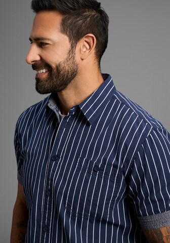 Man's World Comfort Fit Hemd in Blau