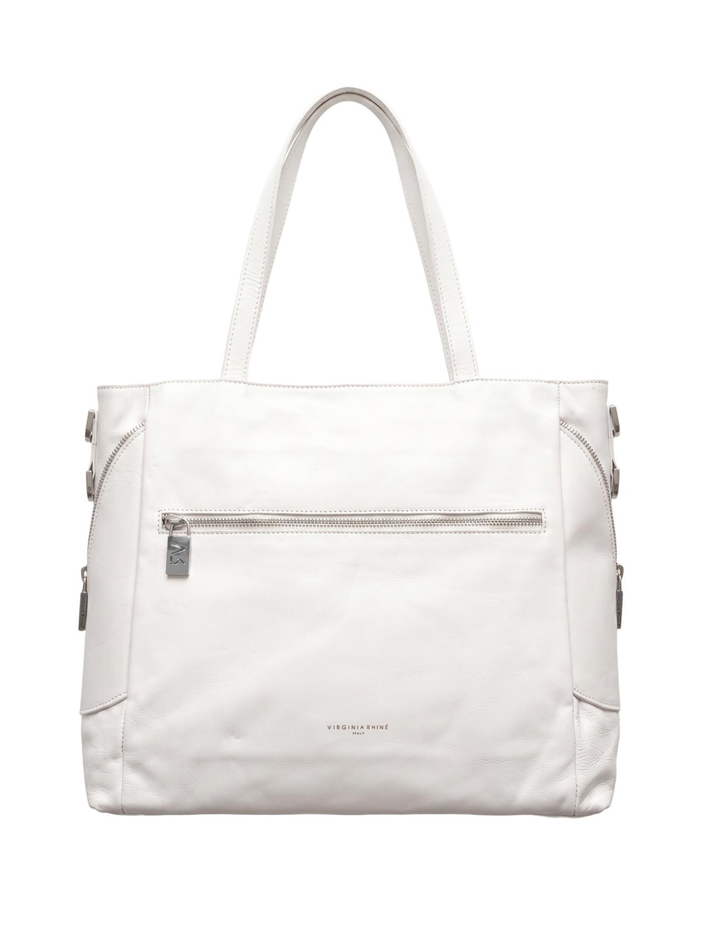 Borsa a spalla di Virginia Rhinè in bianco: frontale