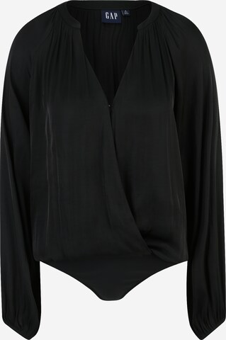 Gap Tall Blouse bodysuit in Black: front