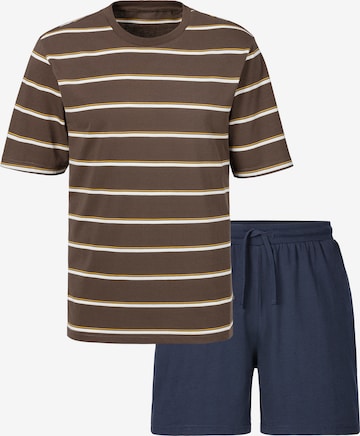H.I.S Short Pajamas in Brown: front