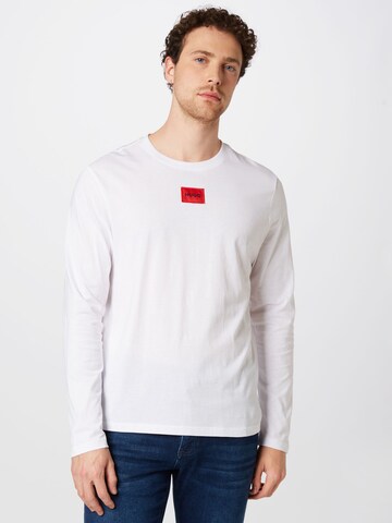 HUGO Shirt 'Diragolo' in Wit: voorkant