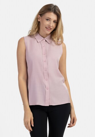 Camicia da donna di usha WHITE LABEL in rosa: frontale