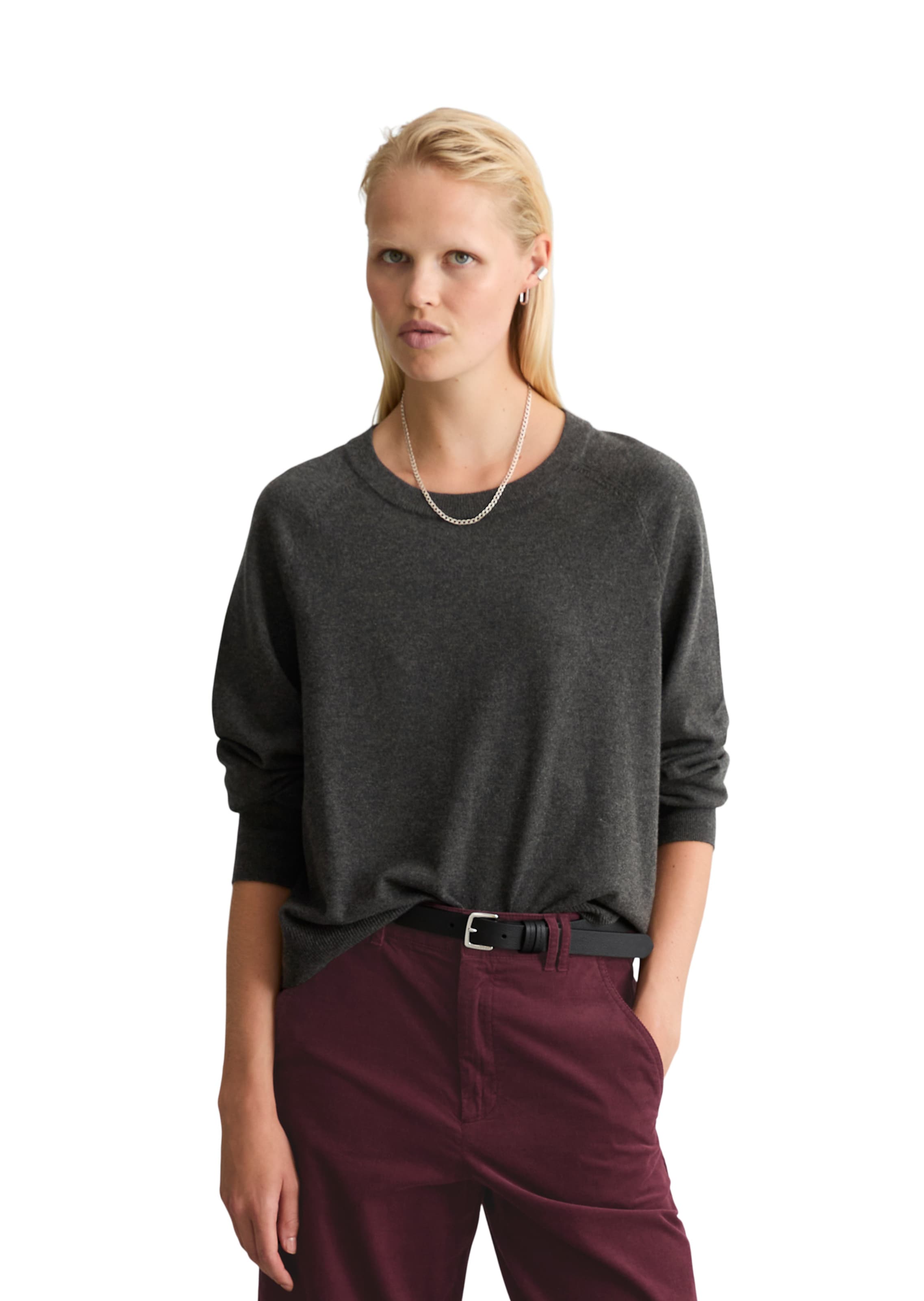 Marc O'Polo DENIM Sweater in Grey: front