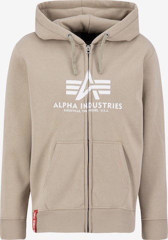 ALPHA INDUSTRIES Sweatjacka i beige: framsida