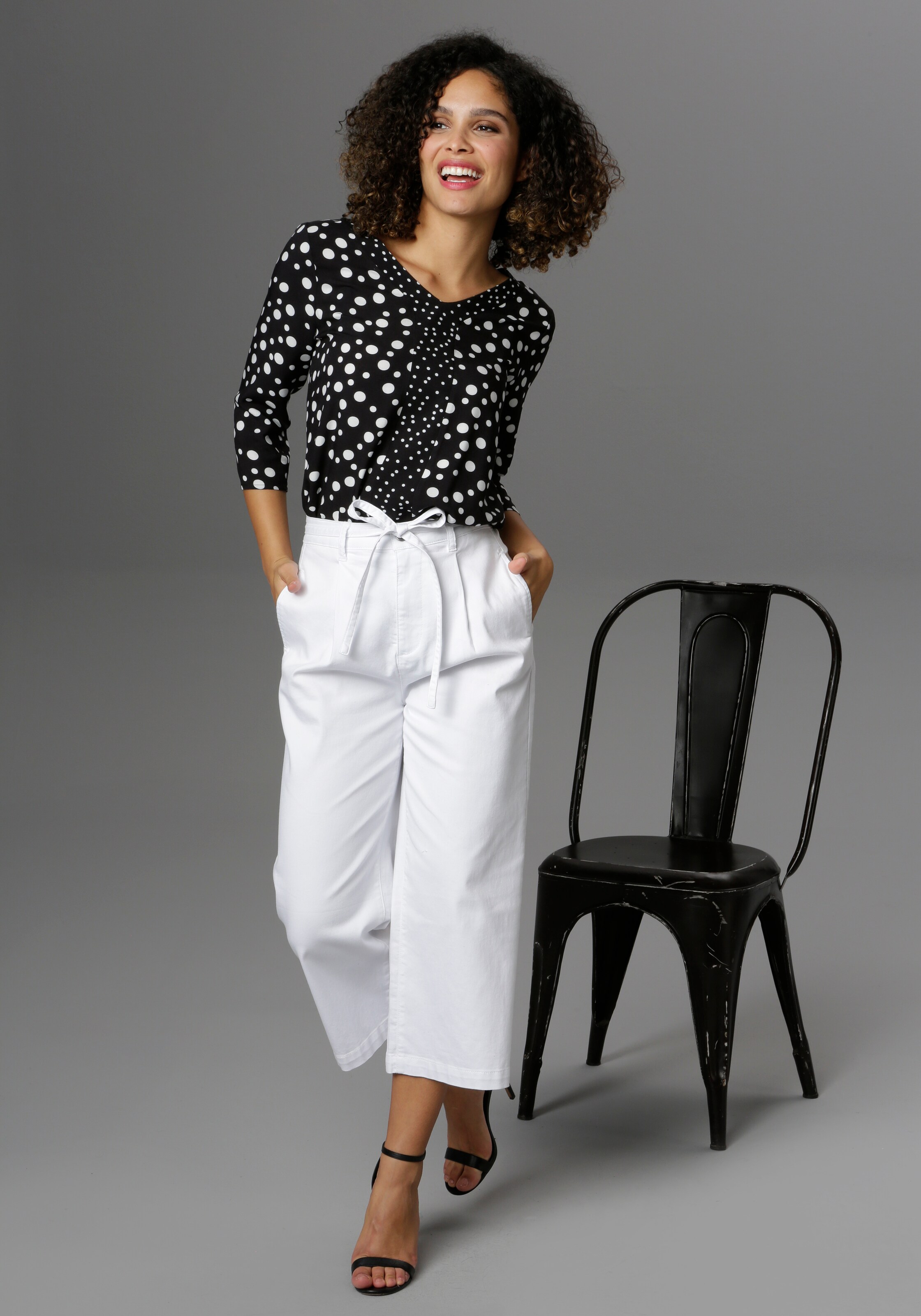Frauen Große Größen Aniston SELECTED Bluse in Schwarz - WE40791 Frauen Große Größen Aniston SELECTED Bluse in Schwarz - WE40791