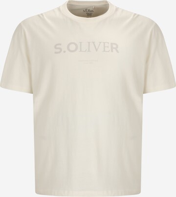 s.Oliver Men Big Sizes Shirt in Beige: front