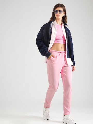 Fransa Tapered Pleat-Front Pants in Pink