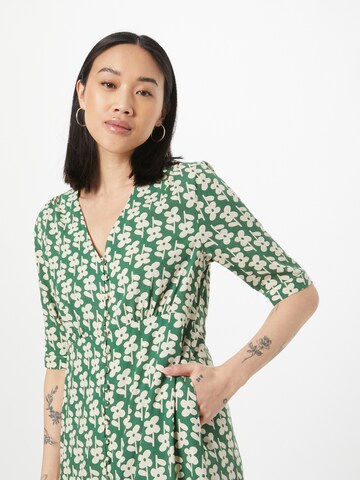 Rochie tip bluză 'CAMELIA' de la Thinking MU pe verde