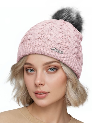 Neverless Mütze '1975' in Pink: Vorderseite