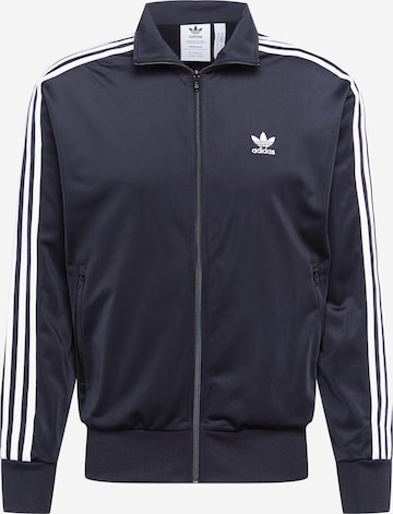 ADIDAS ORIGINALS Zip-Up Hoodie 'Adicolor Classics Firebird' in Black: front