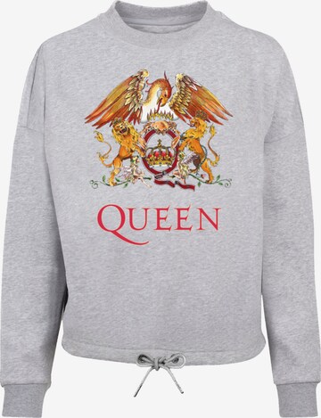 F4NT4STIC Sweatshirt 'Queen Classic Crest' in Grey: front