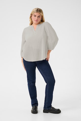 KAFFE CURVE Bluse 'KCSilla' in Grau