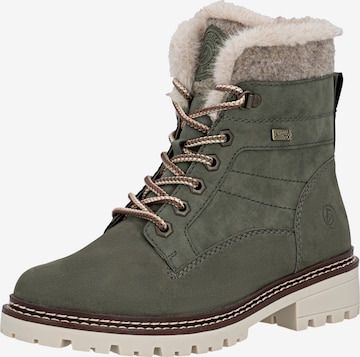 REMONTE Lace-Up Boots 'D0B81' in Green: front