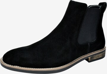 Bruno Marc Chelsea Boots in Black: front