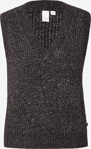 Pullover di QS in nero: frontale