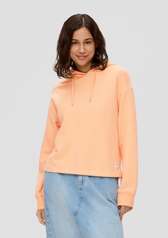 QS Sweatshirt in Oranje: voorkant