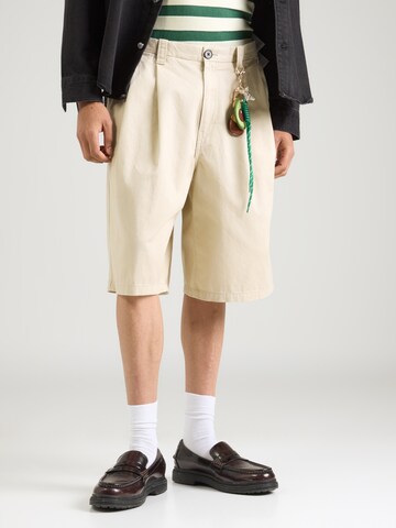 WEEKDAY Baggy Bandplooibroek 'Ruben' in Beige: voorkant