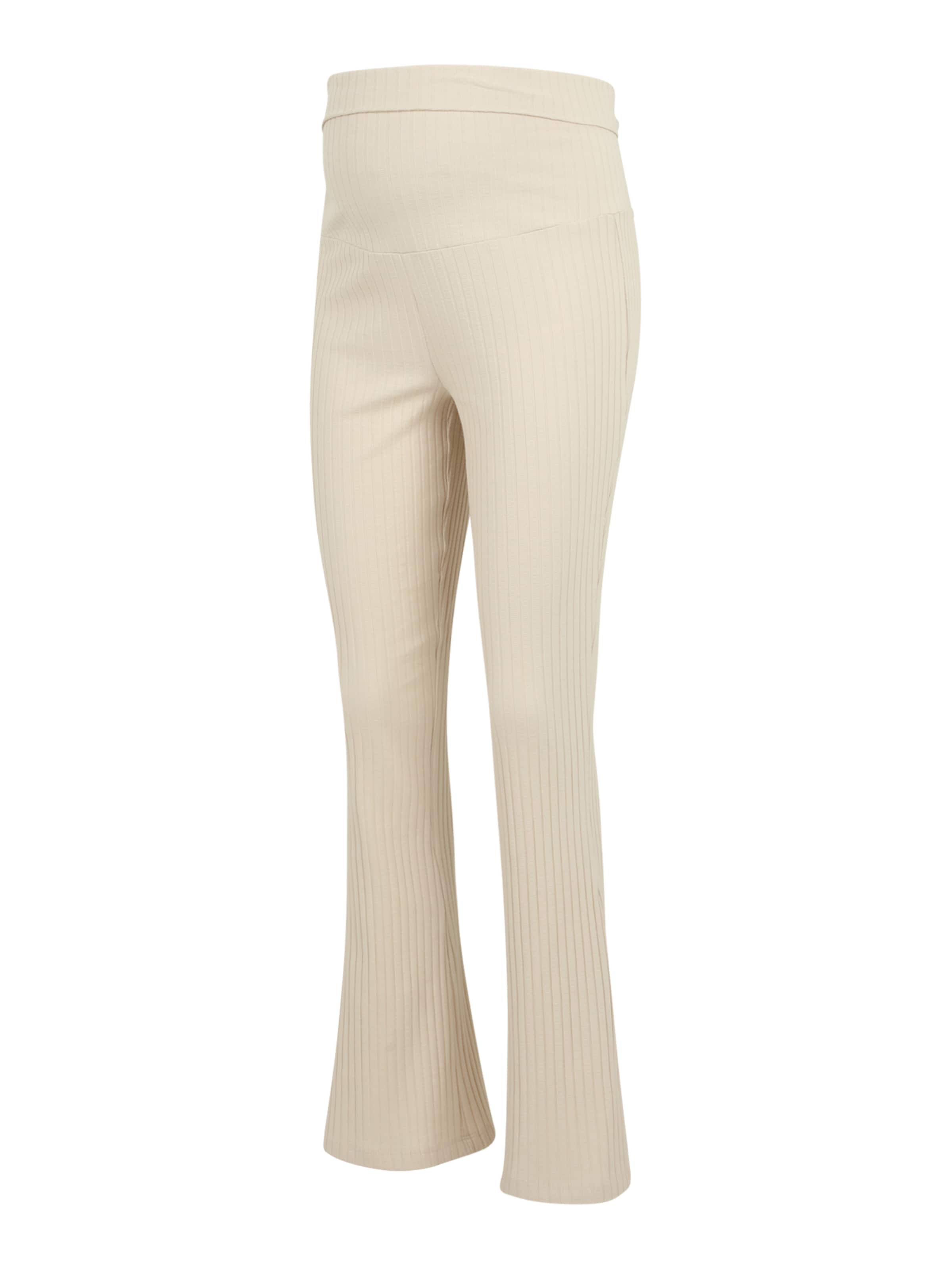 MAMALICIOUS Flared Trousers 'MLBEYSA' in Beige: front