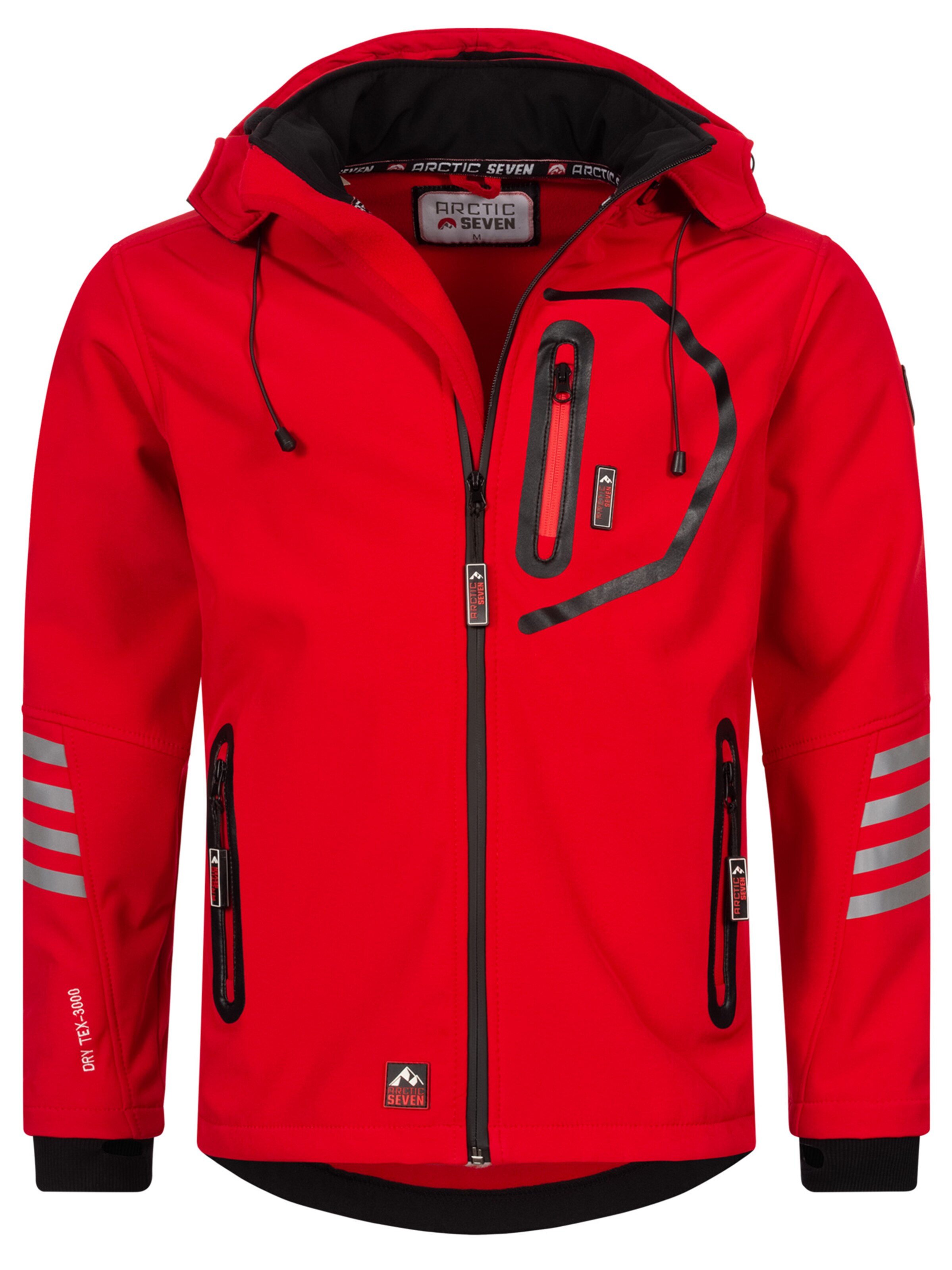 Arctic Seven Between-season jacket in Red: front