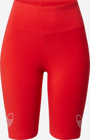 ADIDAS ORIGINALS Skinny Leggings 'Bike' in Rood: voorkant