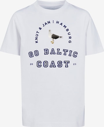 F4NT4STIC Shirt 'Möwe Knut & Jan Hamburg' in Wit: voorkant