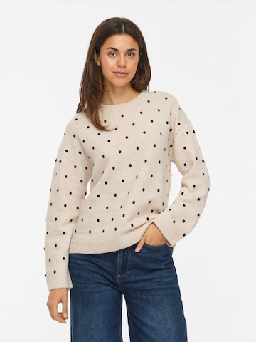 VILA Pullover 'VILIGA' in Beige: Vorderseite
