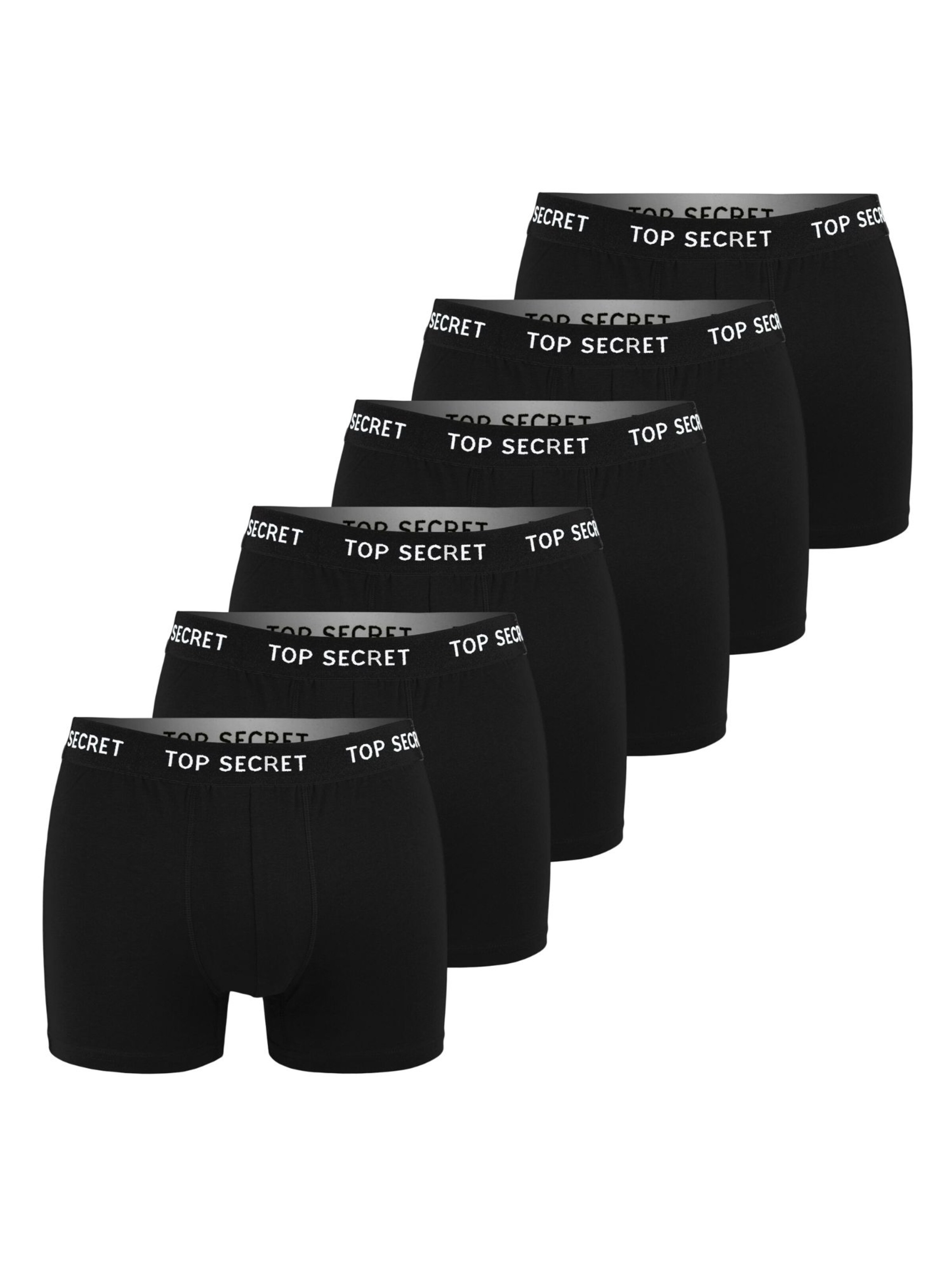 Top Secret Boxershorts in Schwarz: Vorderseite