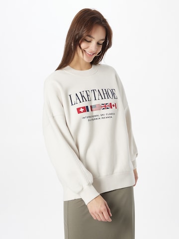 Abercrombie & Fitch Sweatshirt i hvid: forside