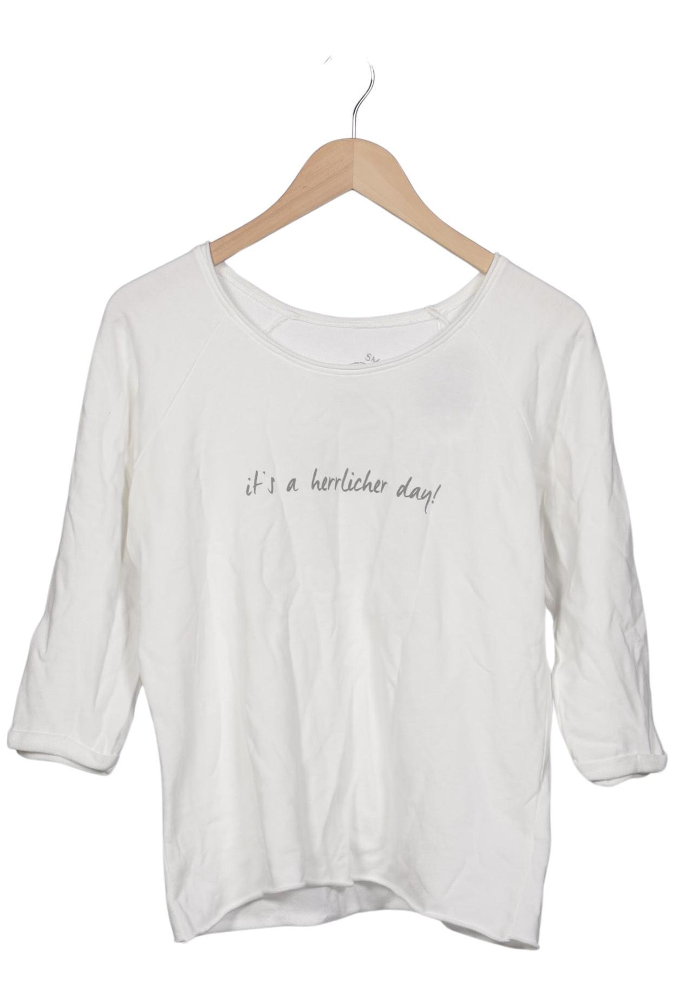 Herrlicher Sweatshirt & Zip-Up Hoodie in S in White: front