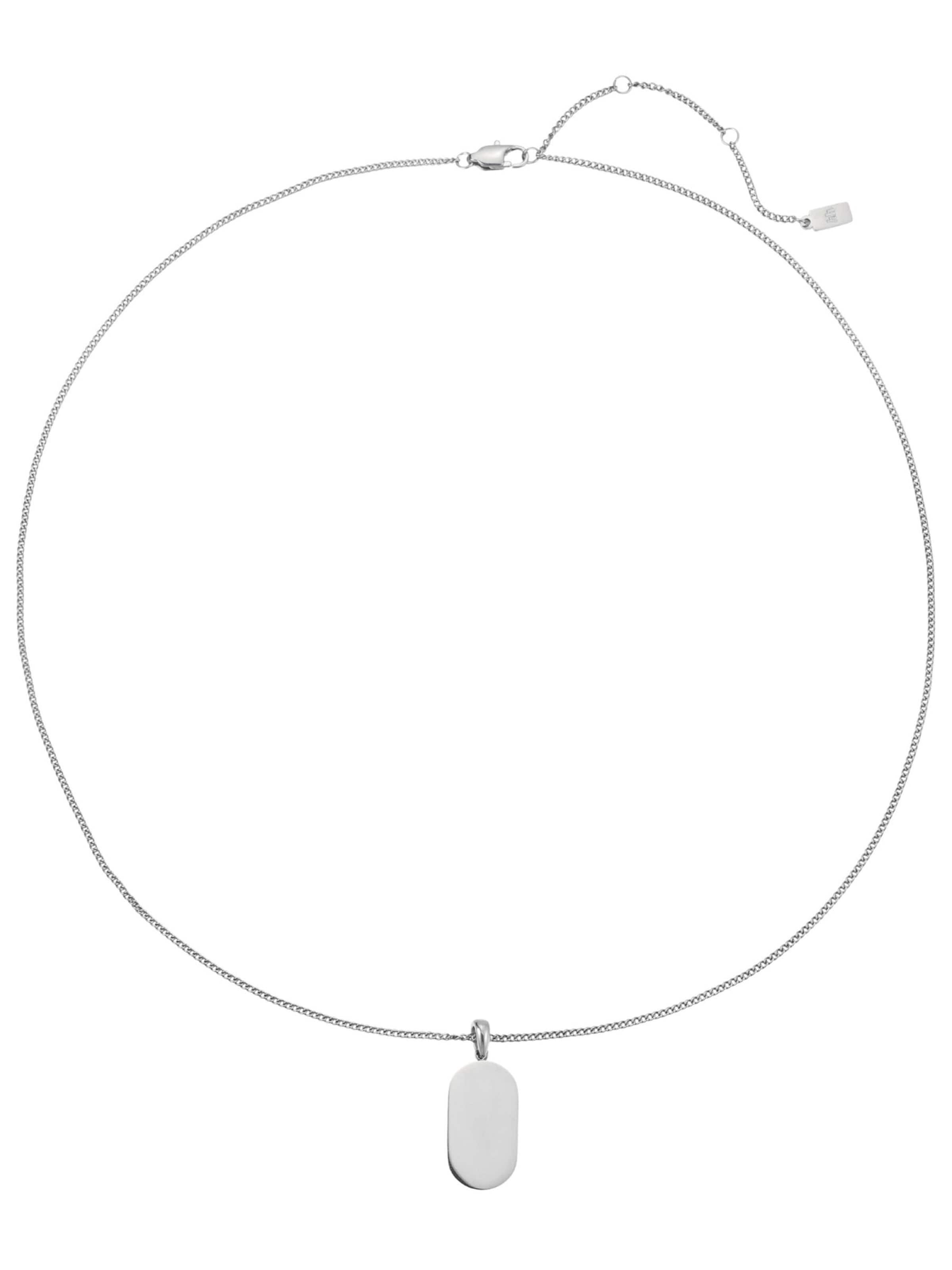 Hey Happiness Ketting 'Minimalist Tag' in Zilver