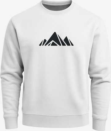 Neverless Sweatshirt 'Berg Polygon' in Weiß: Vorderseite