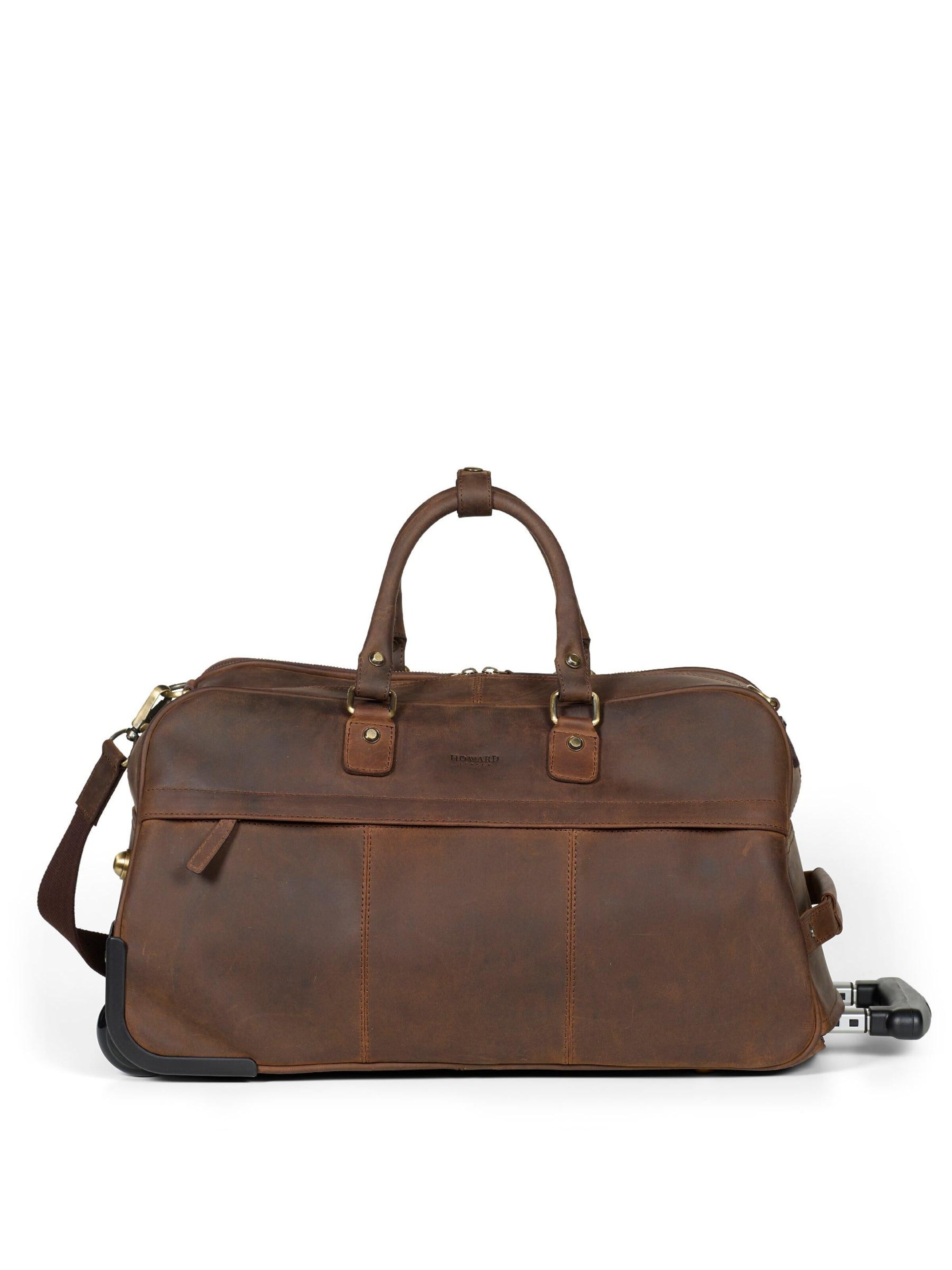 Valisette 'Duffel Trolley Bag Scott' Howard London en marron : devant
