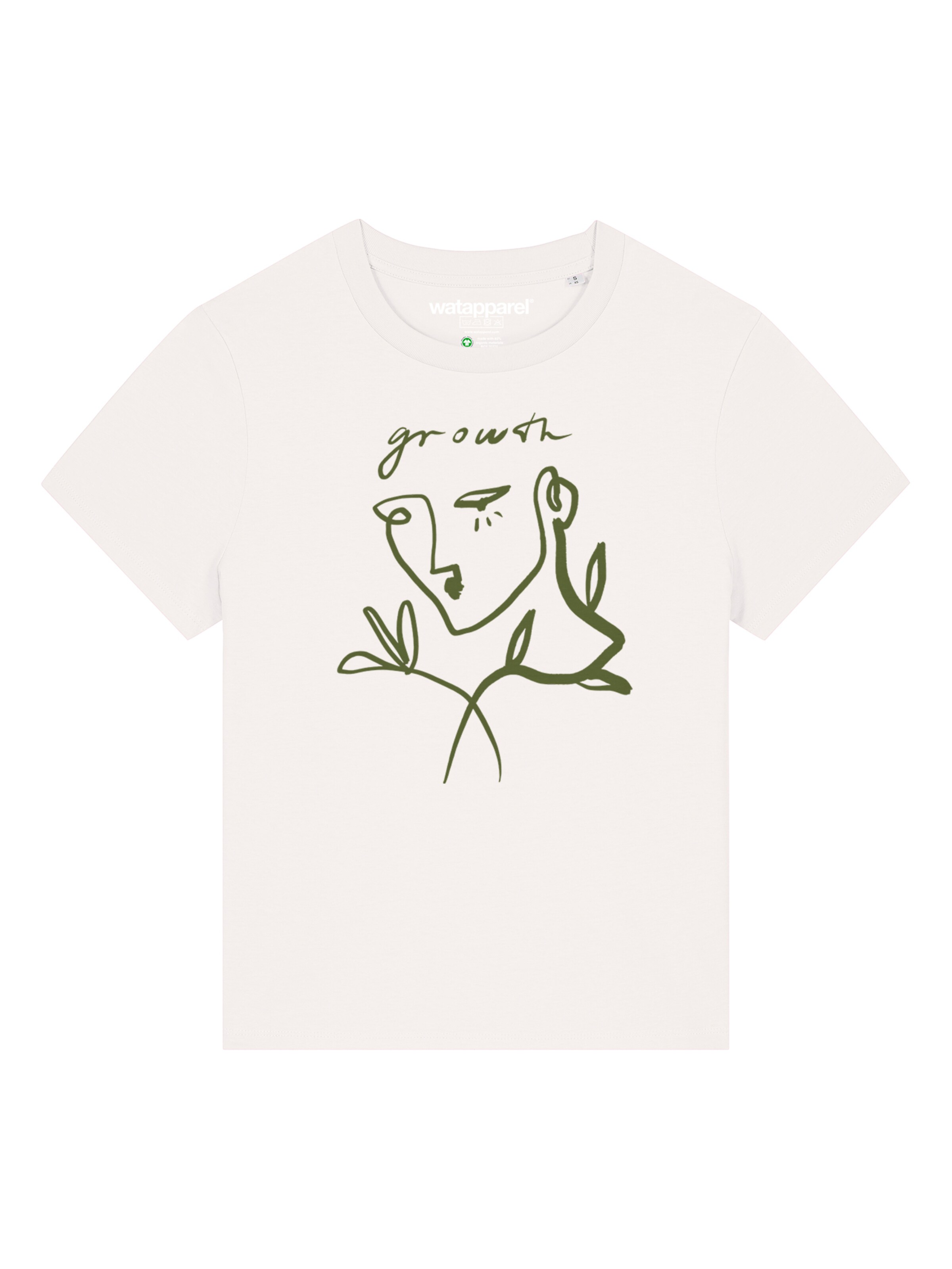 T-shirt 'Growth' Watapparel en blanc : devant