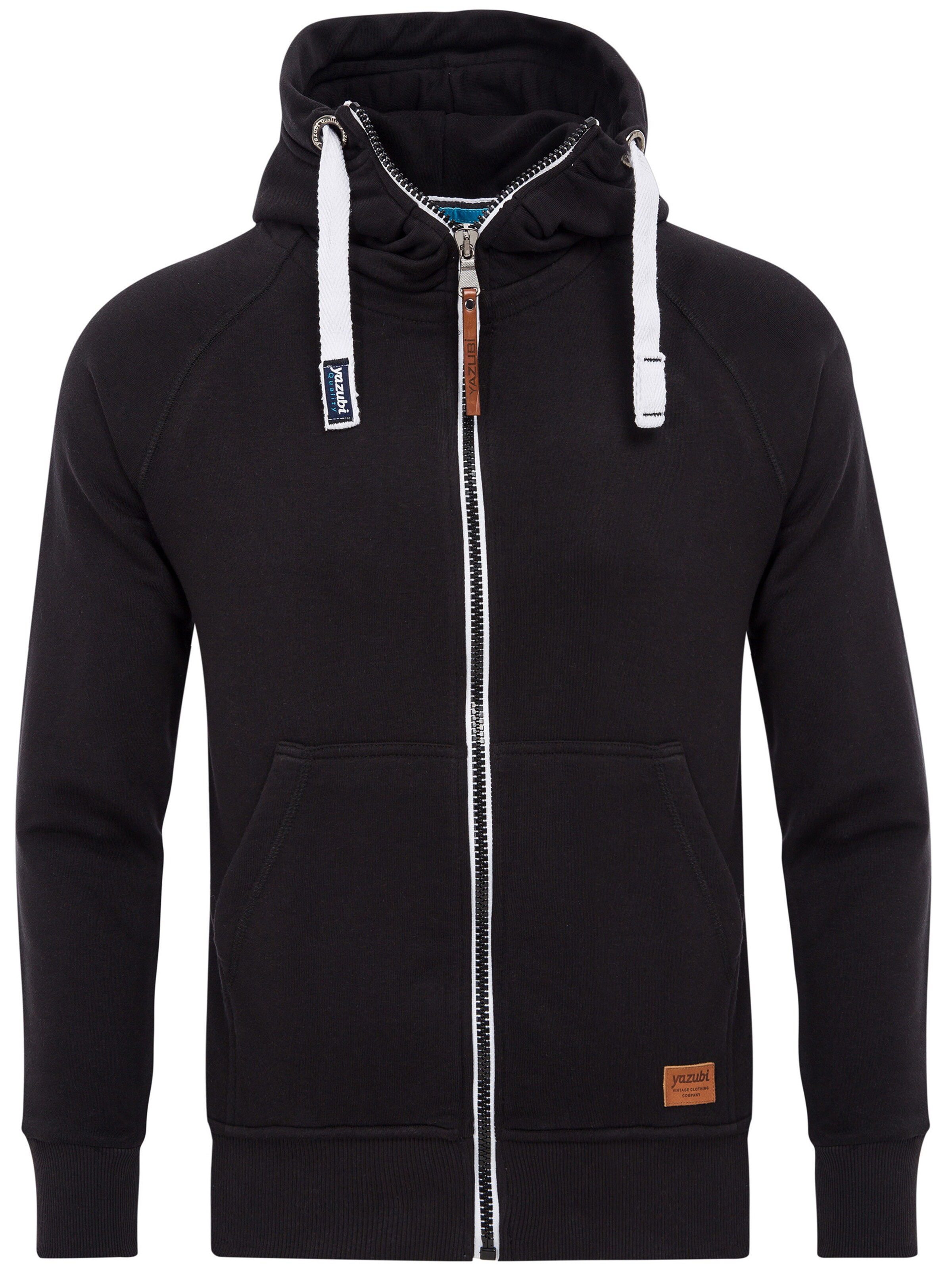 yazubi Zip-Up Hoodie 'Jacob' in Black