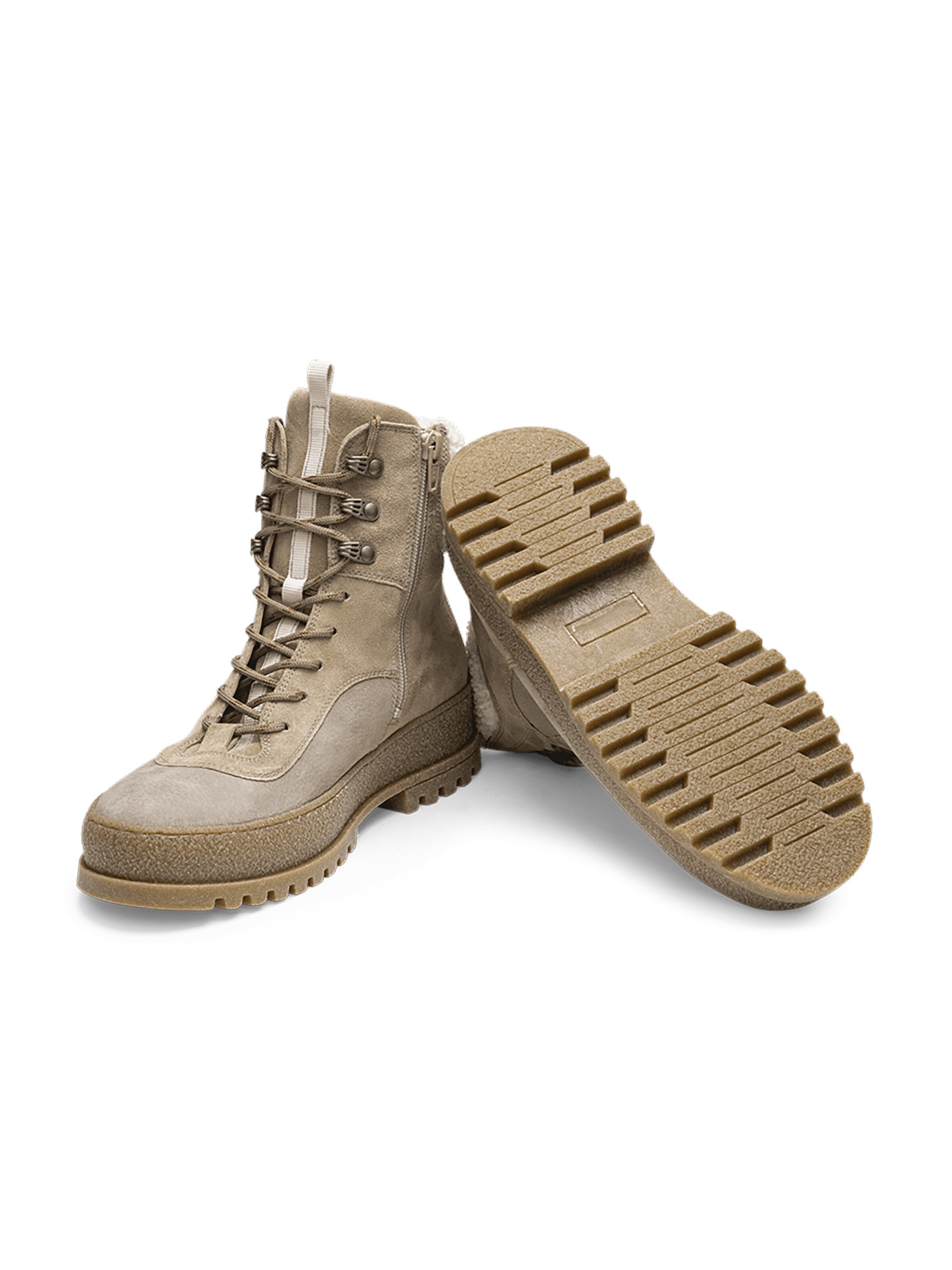 VITAFORM Schnürstiefelette in Beige