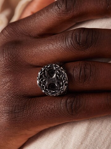Lucardi Ring 'Urbane Geschichte' in Zilver: voorkant