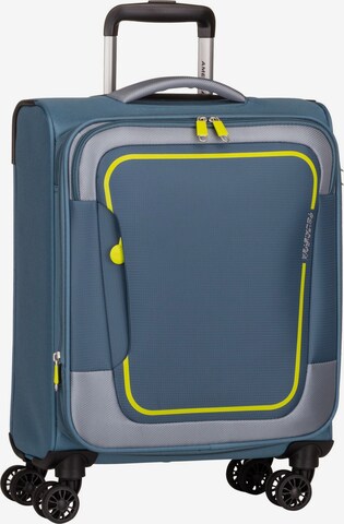 American Tourister Cart ' Pulsonic Spinner 55 EXP ' in Blue: front