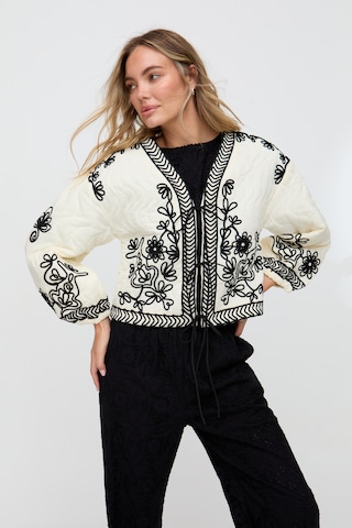 RAFFYA Bolero 'Felicity Palm' in Beige: Vorderseite