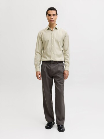 JACK & JONES Slim fit Button Up Shirt 'JPRBLAParker' in Beige