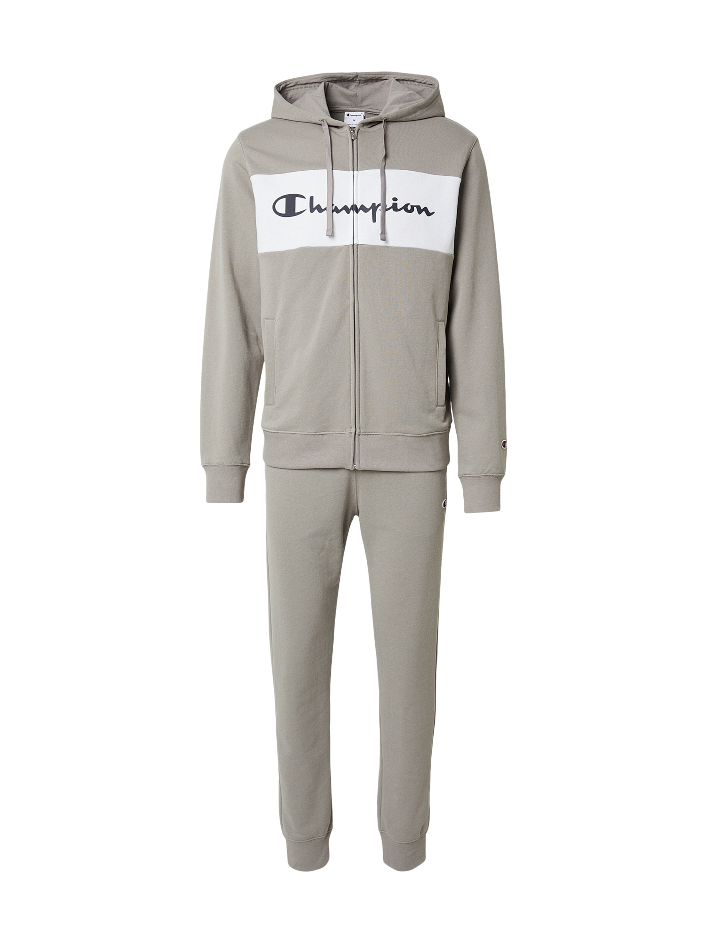 Champion Authentic Athletic Apparel Joggingpak in Grijs: voorkant