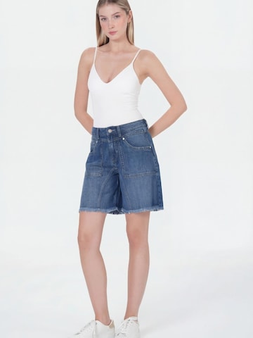 M.O.D MIRACLE OF DENIM Wide leg Trousers in Blue: front
