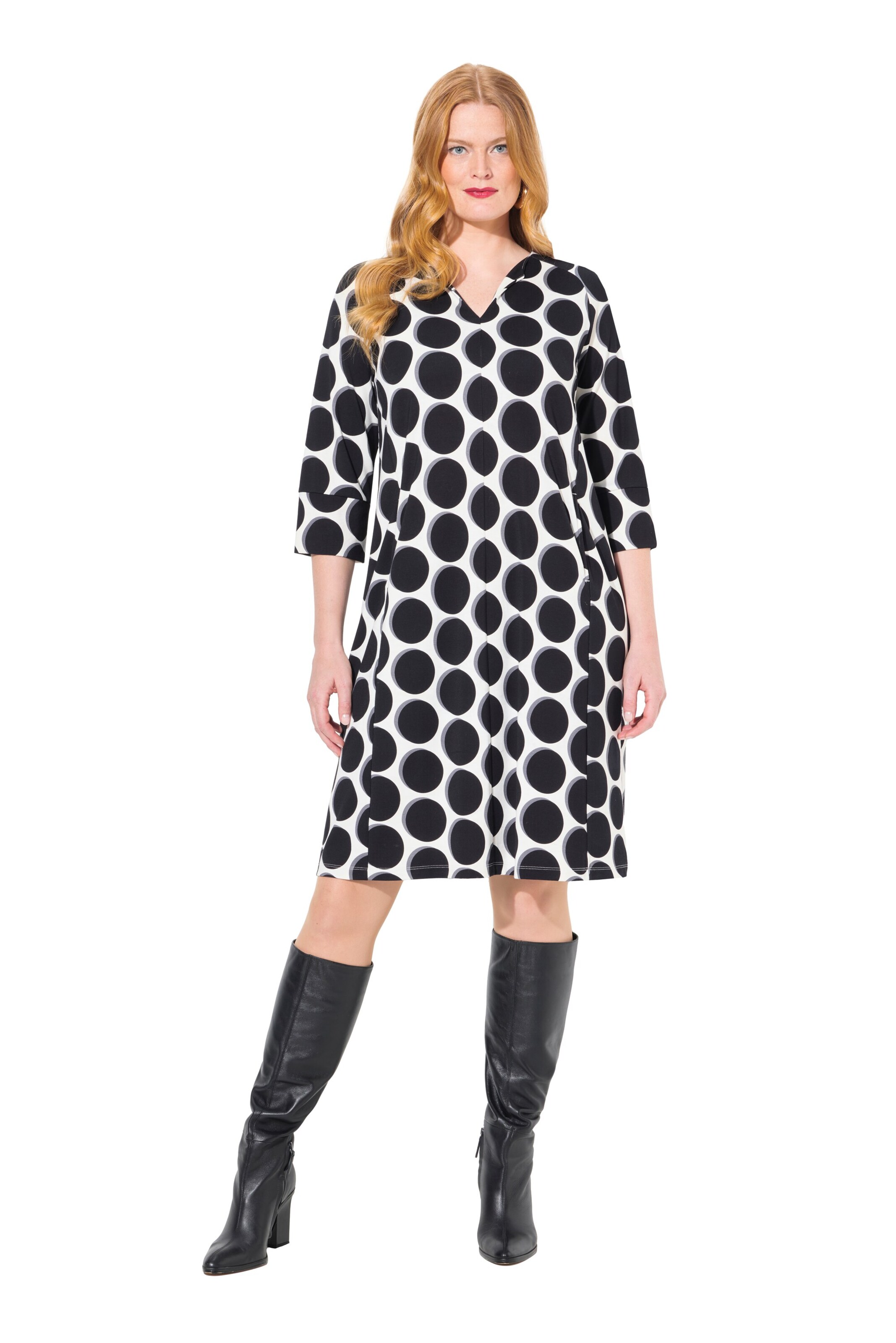 Ulla Popken Φόρεμα σε λευκό: μπροστά