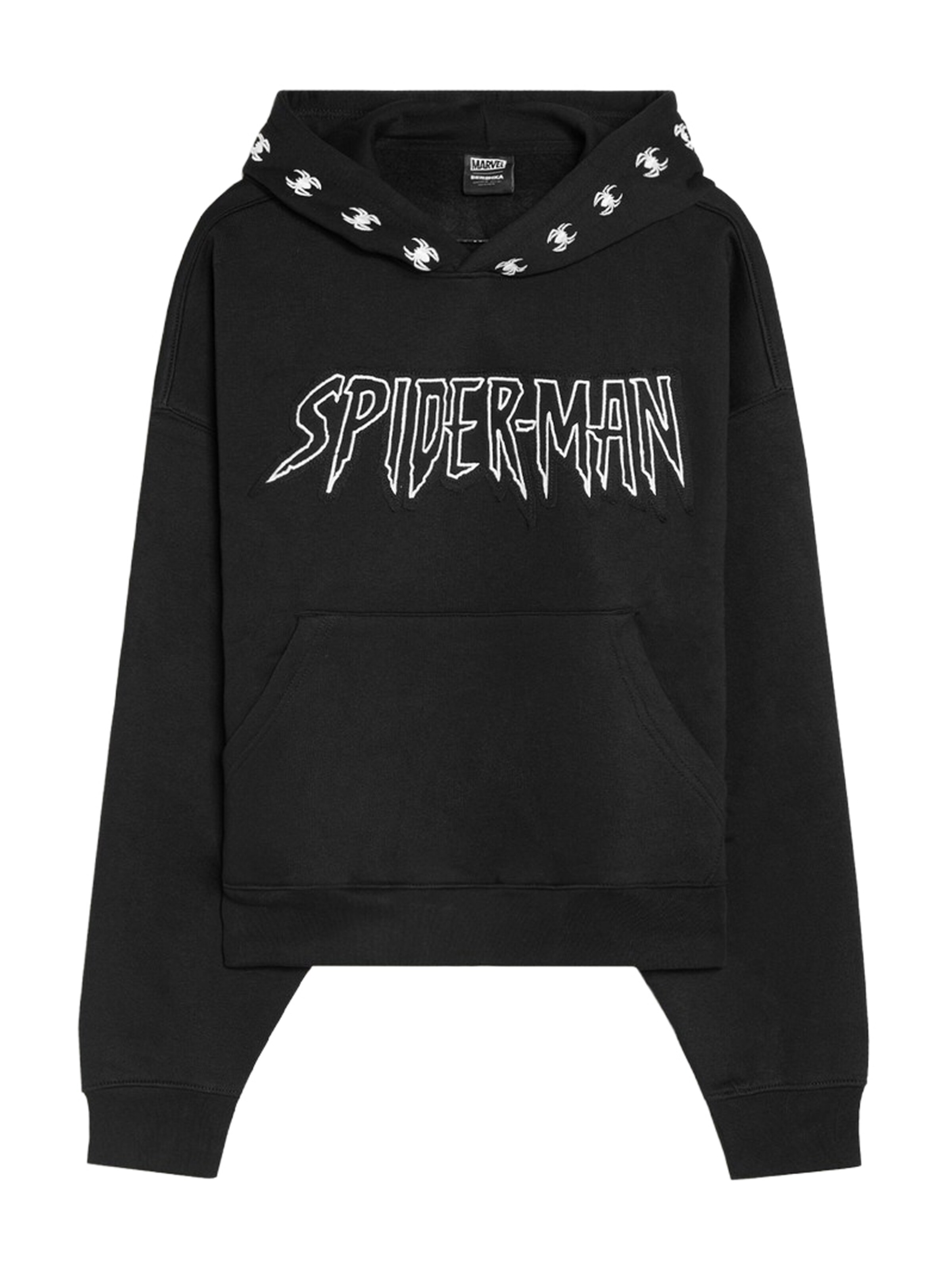 Felpa 'SPIDERMAN' di Bershka in nero: frontale
