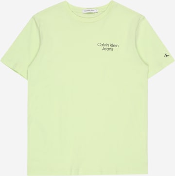 Calvin Klein Jeans - Camiseta en verde: frente