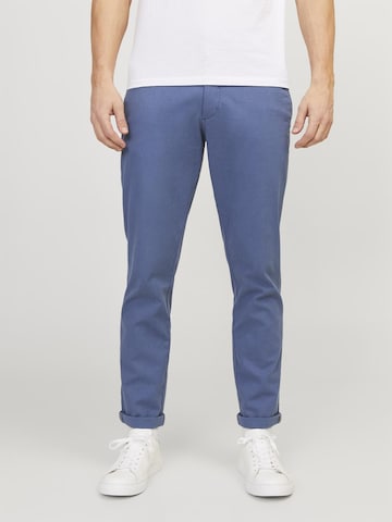 Coupe slim Pantalon chino 'MARCO FURY' JACK & JONES en bleu : devant