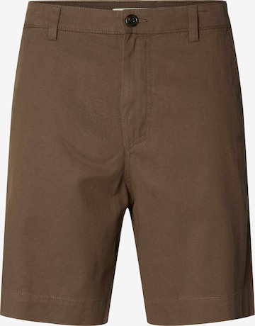 SELECTED - regular Pantalón chino 'SLHHARRY' en marrón: frente