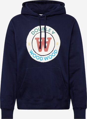 Sweat-shirt 'Ian' WOOD WOOD en bleu : devant