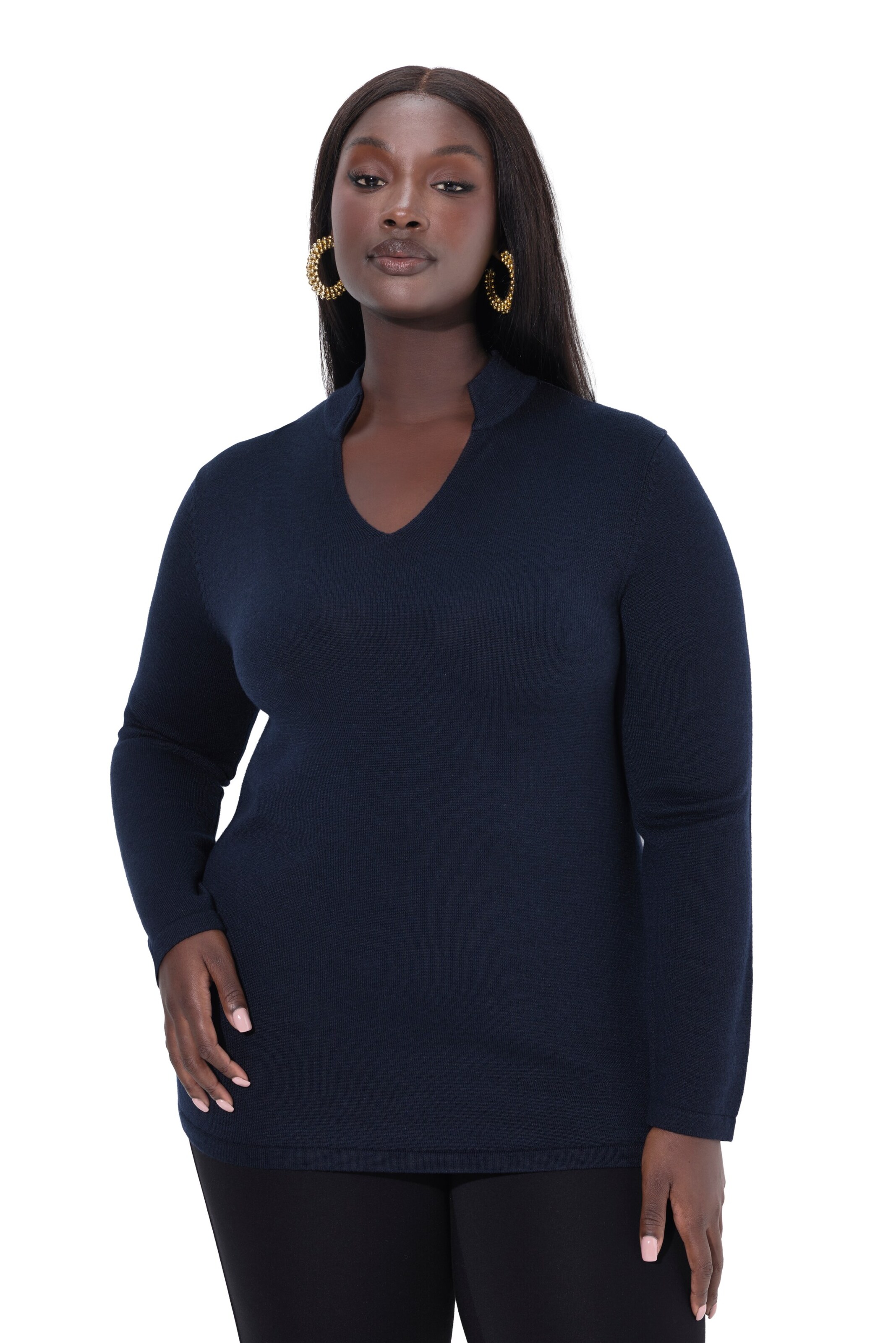 Ulla Popken Pullover in Blau: Vorderseite