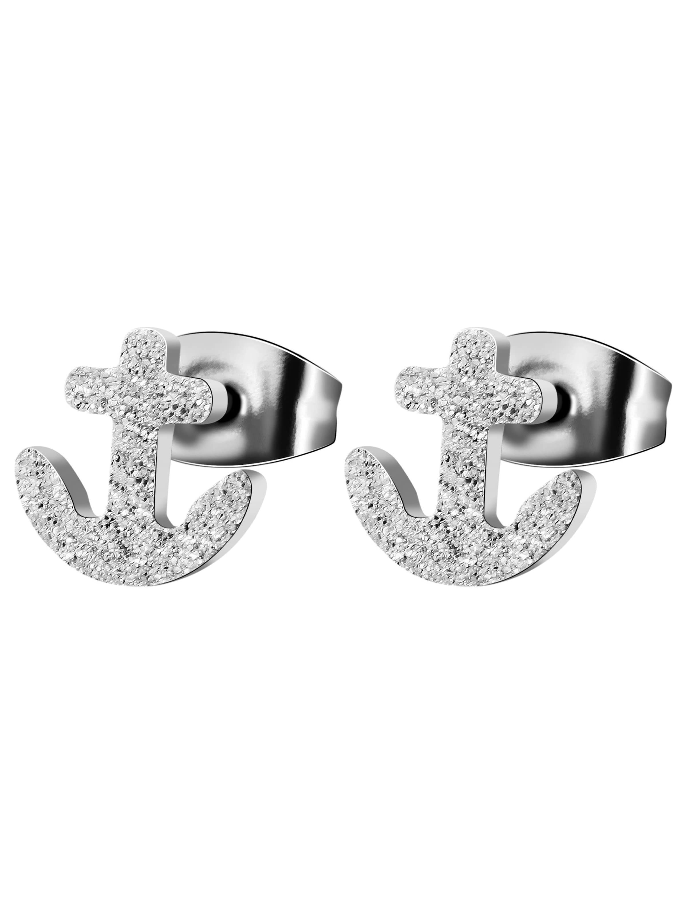 Akzent Earrings 'Anais, hautverträglich' in Silver: front