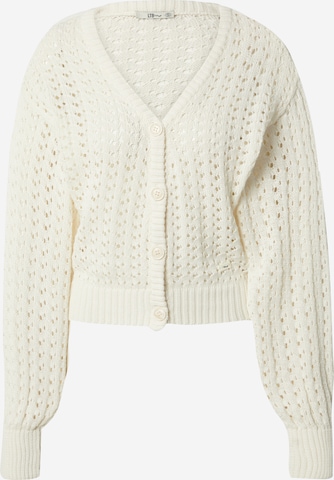 LTB Knit Cardigan in White: front